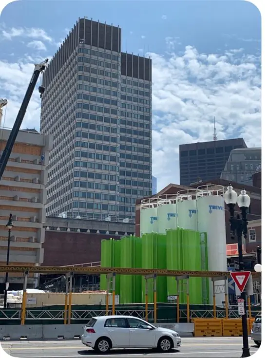 Boston, MA - 4x16k Vertical Tanks - Slurry storage - small job site limited space for frac tanks
