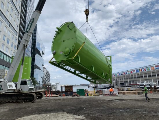 Boston, MA - Vertical Tanks - Barge water storage and sediment system